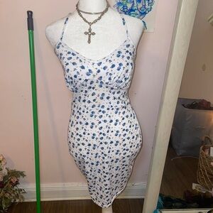 plt floral mini dress